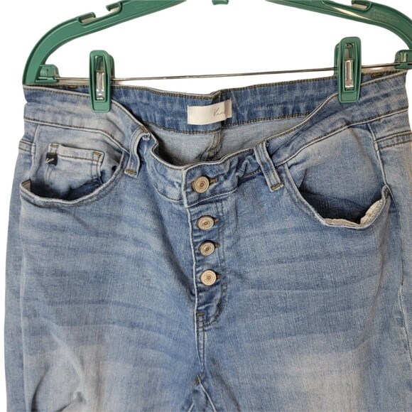 KanCan High Rise Super Skinny Distressed Jean Button Fly Stretch Blue 15/31 Lyla - Picture 5 of 9